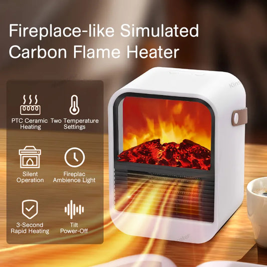 Fireplace Electric Heater Warm Blower Fan Portable.