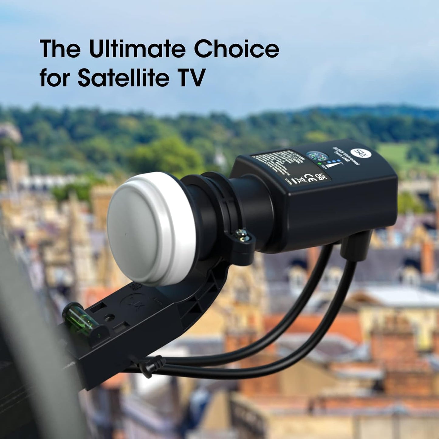 SLx Dual LNB with Built in Signal Finder, 4K Satellite HD 2 Output KU Band Universal for SKY HD/Freesat HD